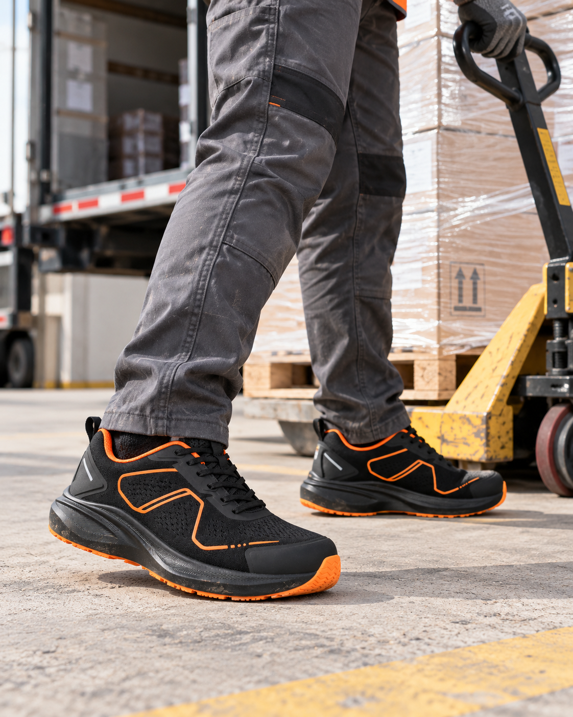 Chaussures RELVO au quai logistique